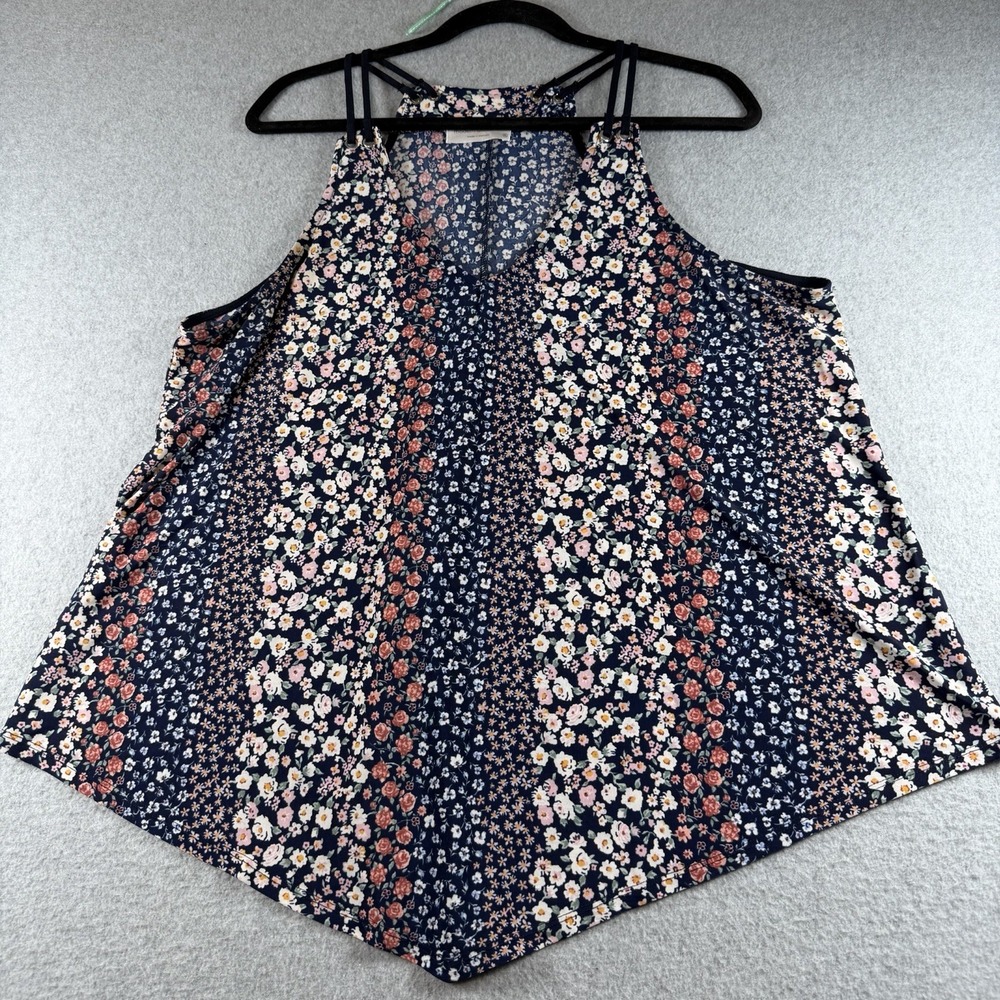 Modern Attraction Y2K Whimsygoth Floral Halter Top Strappy Boho Blouse Sz 4